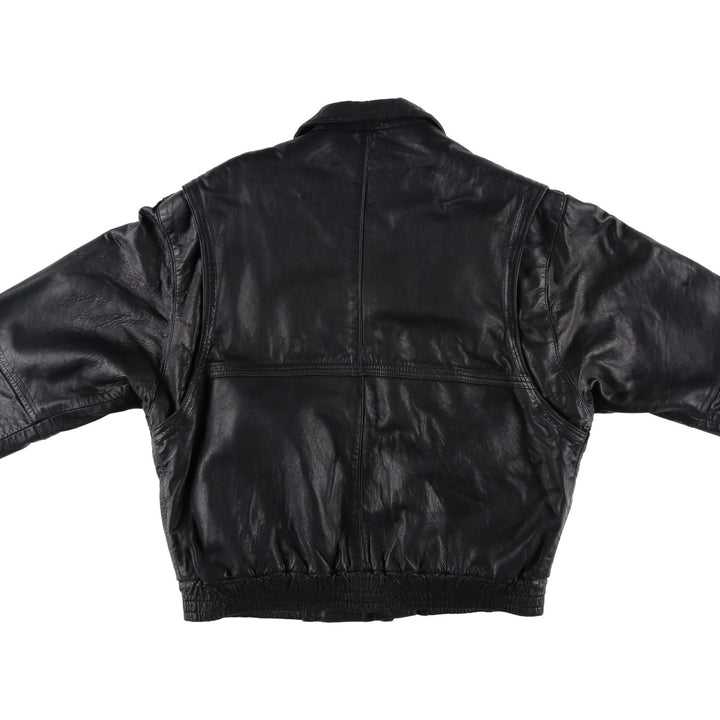 WEATHERMAN Leather Blouson, Made in Canada, Men's Size XL genuine leather black type Vintage Second Hand