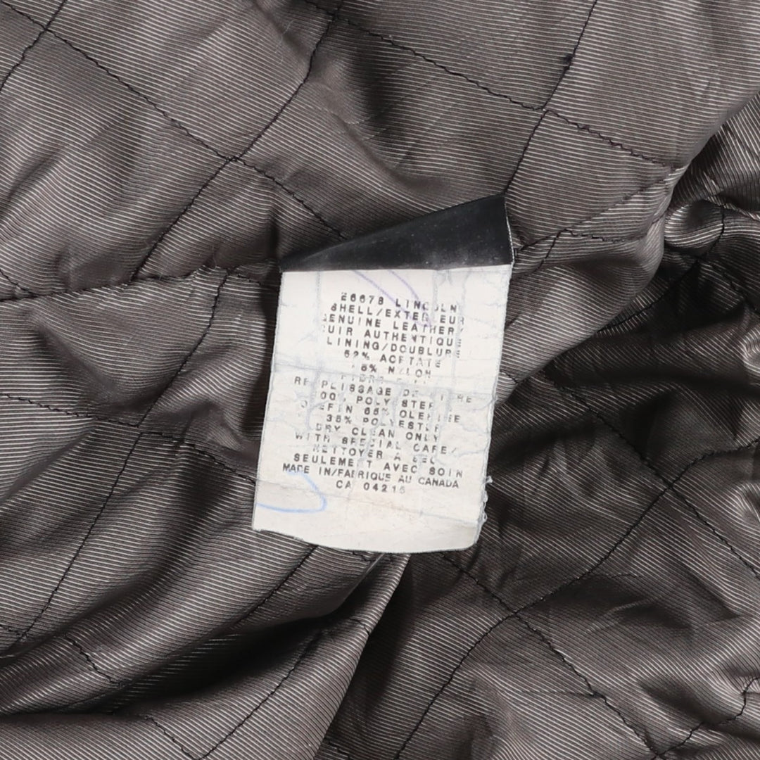 WEATHERMAN Leather Blouson, Made in Canada, Men's Size XL genuine leather black type Vintage Second Hand