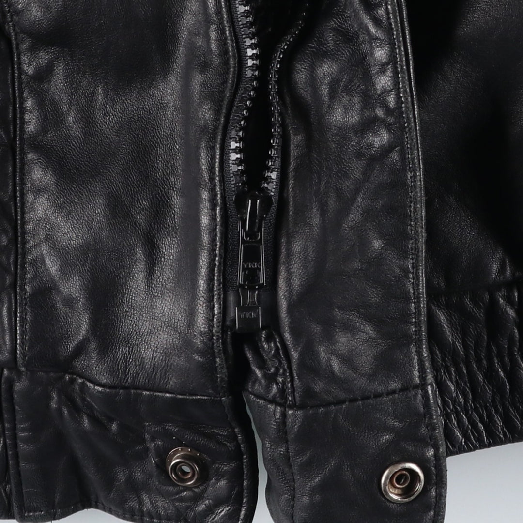 WEATHERMAN Leather Blouson, Made in Canada, Men's Size XL genuine leather black type Vintage Second Hand