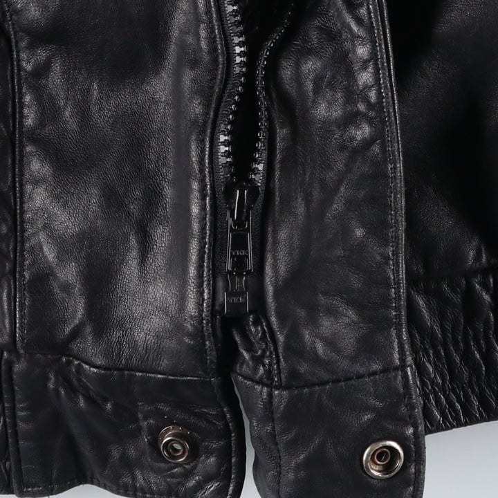 WEATHERMAN Leather Blouson, Made in Canada, Men's Size XL genuine leather black type Vintage Second Hand