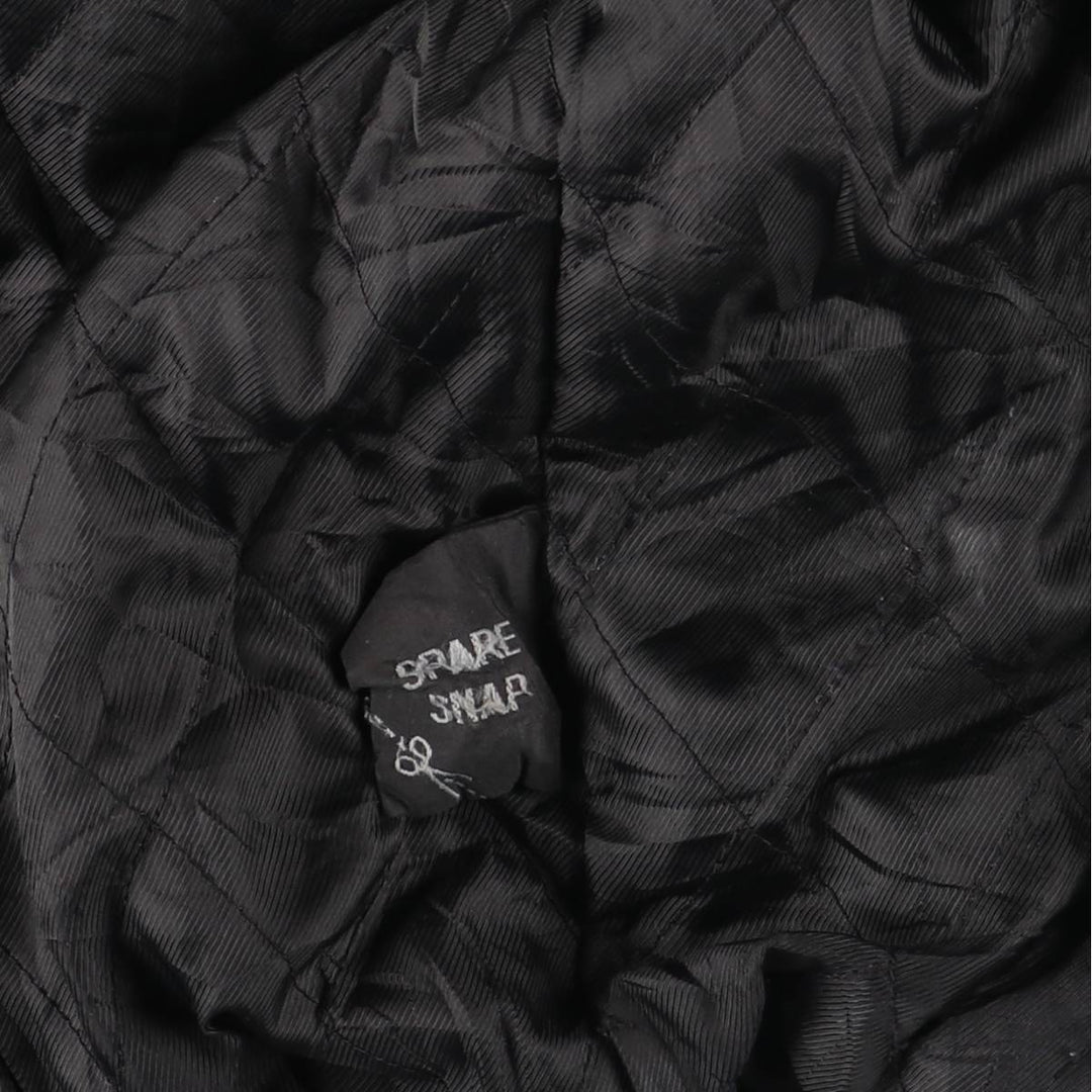 Vintage 90'S CROFT and BARROW padded swing-top leather jacket, size L, men's genuine leather black type Vintage Second Hand