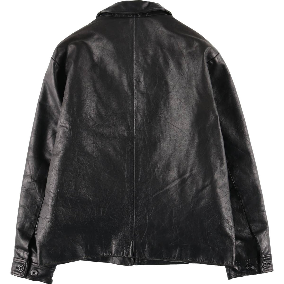 90'S GAP Old Gap Swing Top Padded Leather Blouson Men's Size L Vintage genuine leather black type Vintage Second Hand