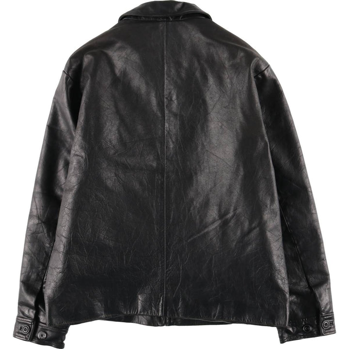 90'S GAP Old Gap Swing Top Padded Leather Blouson Men's Size L Vintage genuine leather black type Vintage Second Hand