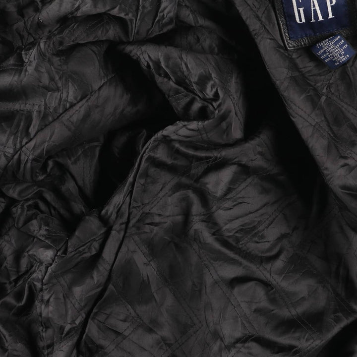 90'S GAP Old Gap Swing Top Padded Leather Blouson Men's Size L Vintage genuine leather black type Vintage Second Hand