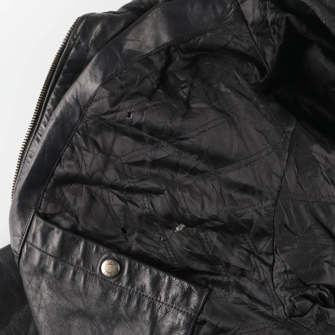 90'S GAP Old Gap Swing Top Padded Leather Blouson Men's Size L Vintage genuine leather black type Vintage Second Hand