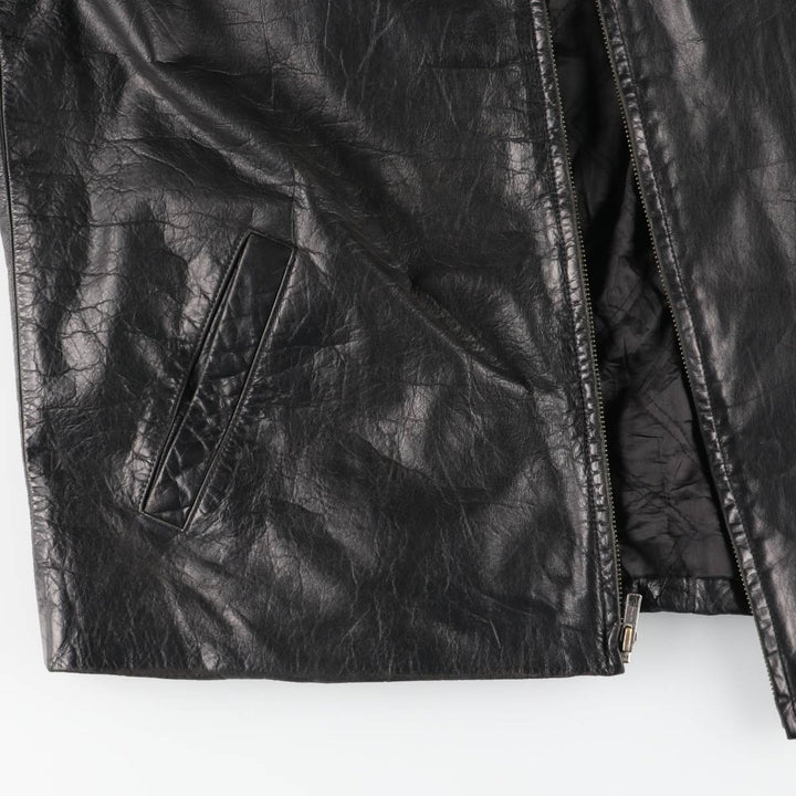 90'S GAP Old Gap Swing Top Padded Leather Blouson Men's Size L Vintage genuine leather black type Vintage Second Hand