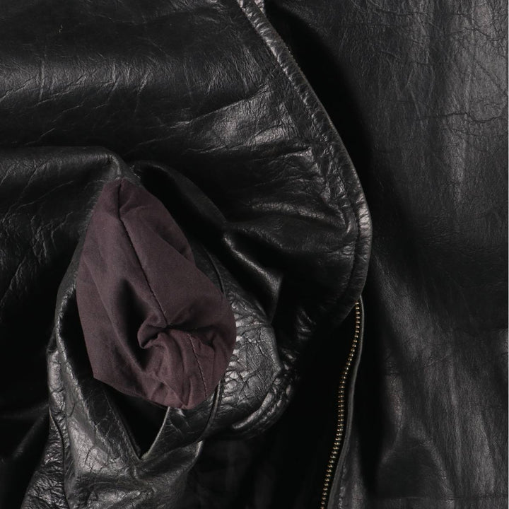 90'S GAP Old Gap Swing Top Padded Leather Blouson Men's Size L Vintage genuine leather black type Vintage Second Hand
