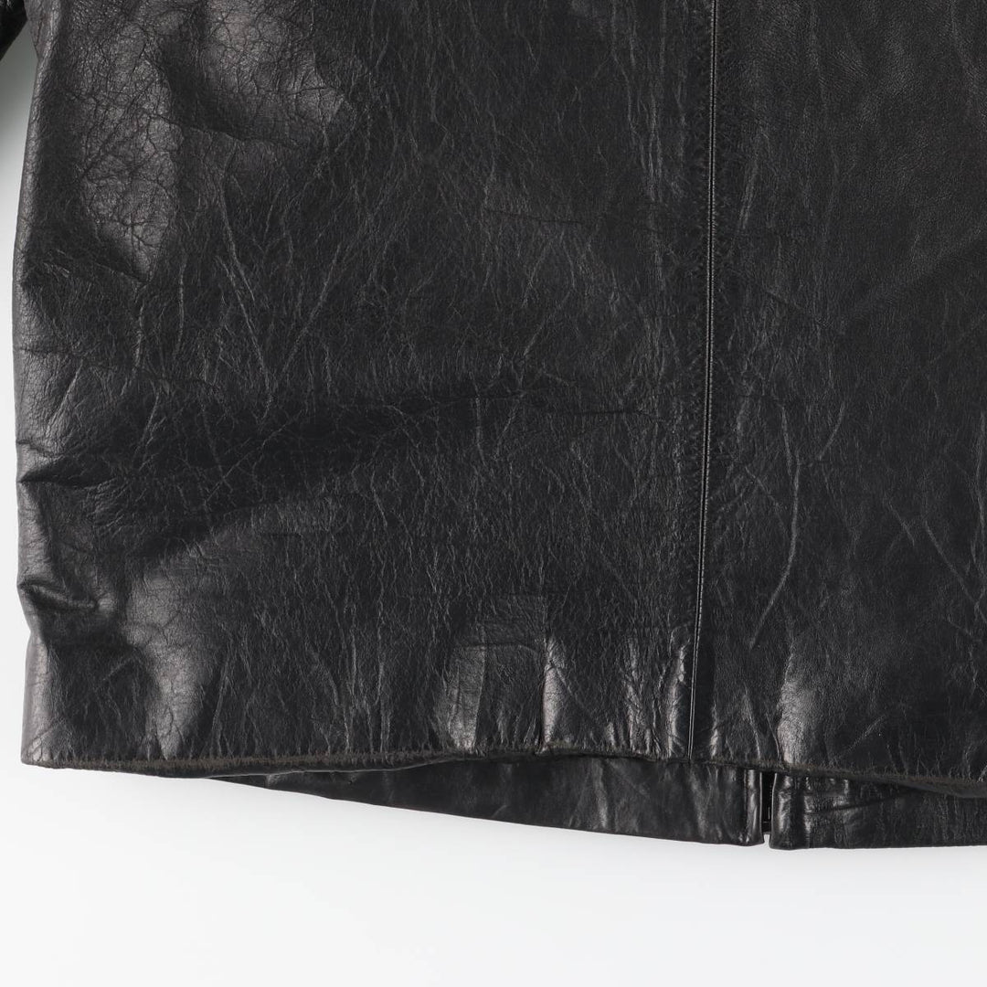 90'S GAP Old Gap Swing Top Padded Leather Blouson Men's Size L Vintage genuine leather black type Vintage Second Hand