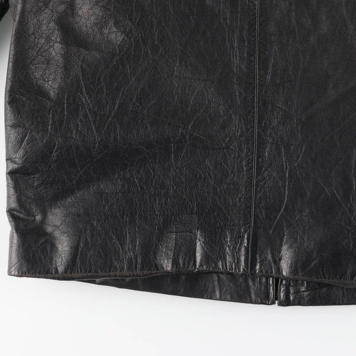 90'S GAP Old Gap Swing Top Padded Leather Blouson Men's Size L Vintage genuine leather black type Vintage Second Hand