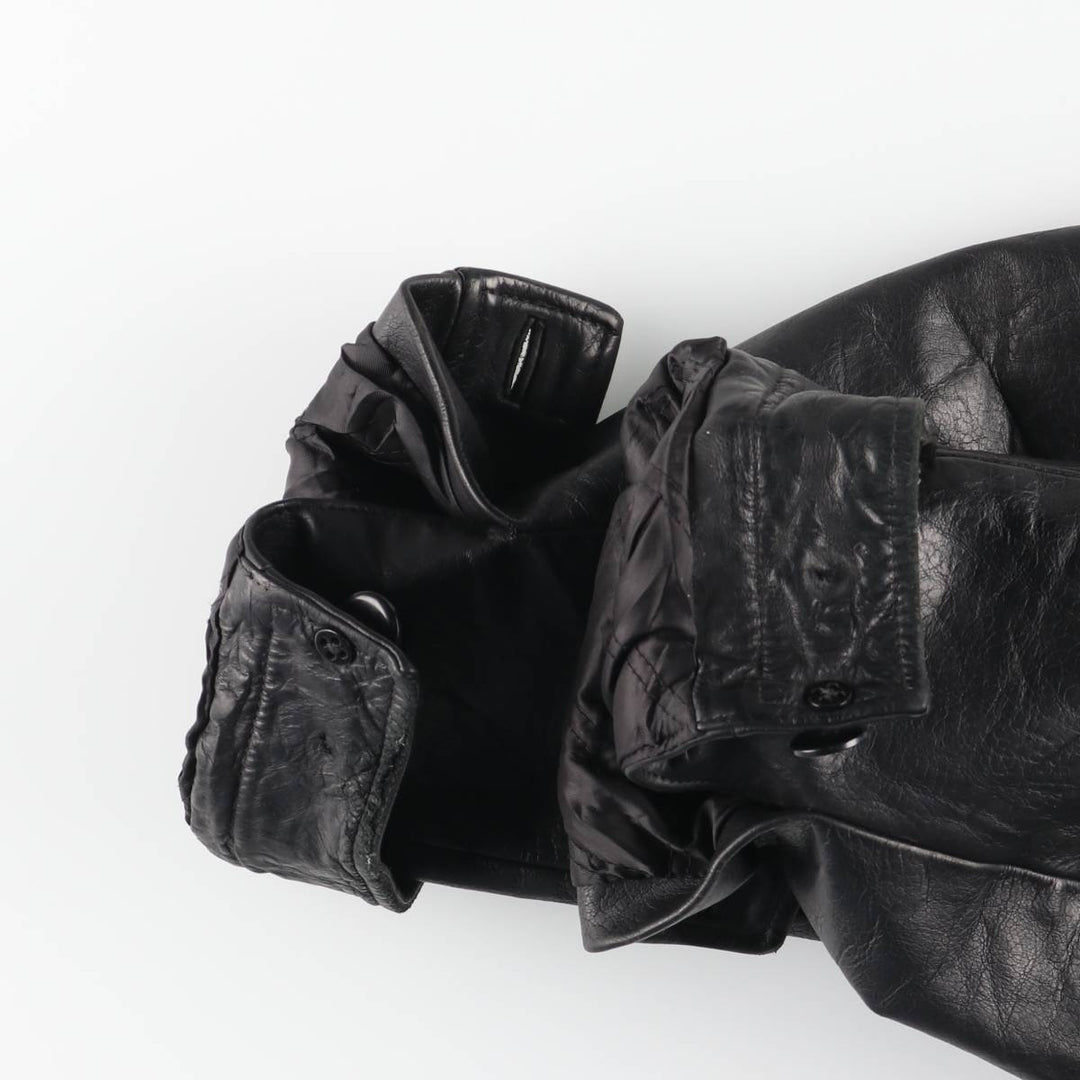 90'S GAP Old Gap Swing Top Padded Leather Blouson Men's Size L Vintage genuine leather black type Vintage Second Hand