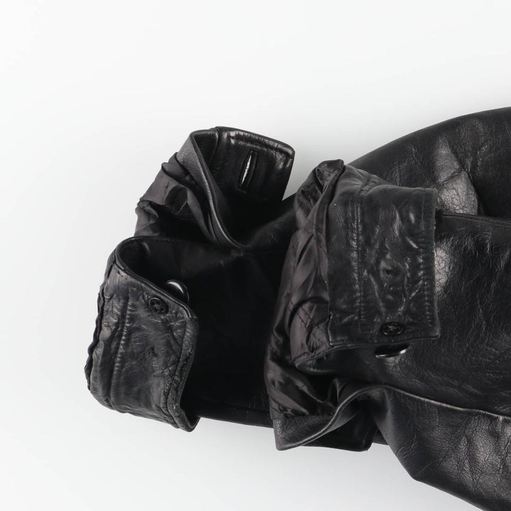 90'S GAP Old Gap Swing Top Padded Leather Blouson Men's Size L Vintage genuine leather black type Vintage Second Hand