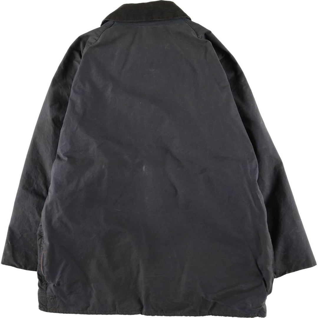 1980'S Barbour Beaufort 3 Warrant Oiled Hunting Jacket, Made in England, C40, Men's Size M cotton navy blue type Vintage Second Hand