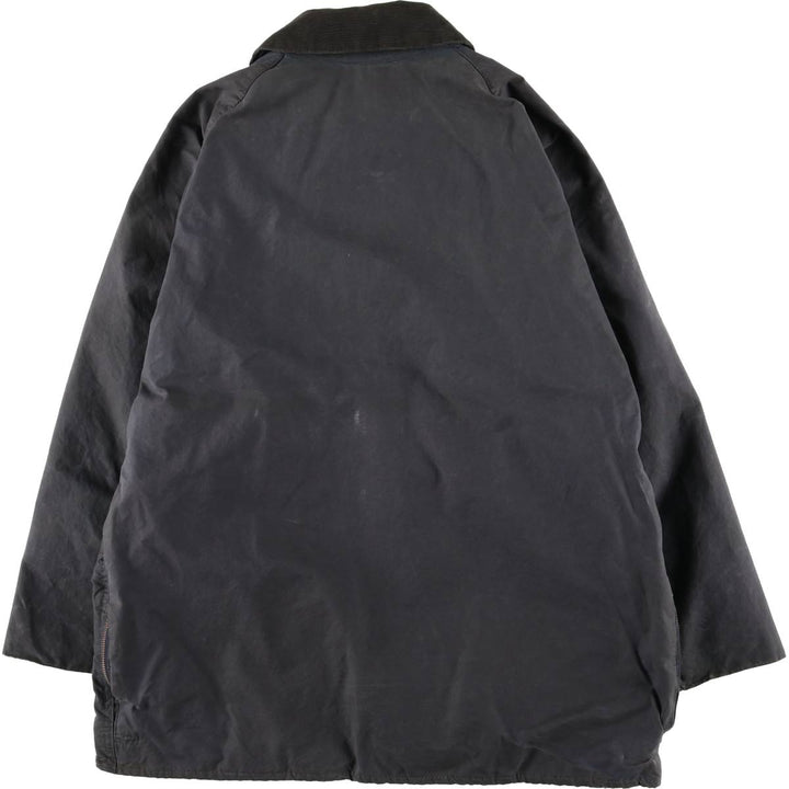 1980'S Barbour Beaufort 3 Warrant Oiled Hunting Jacket, Made in England, C40, Men's Size M cotton navy blue type Vintage Second Hand