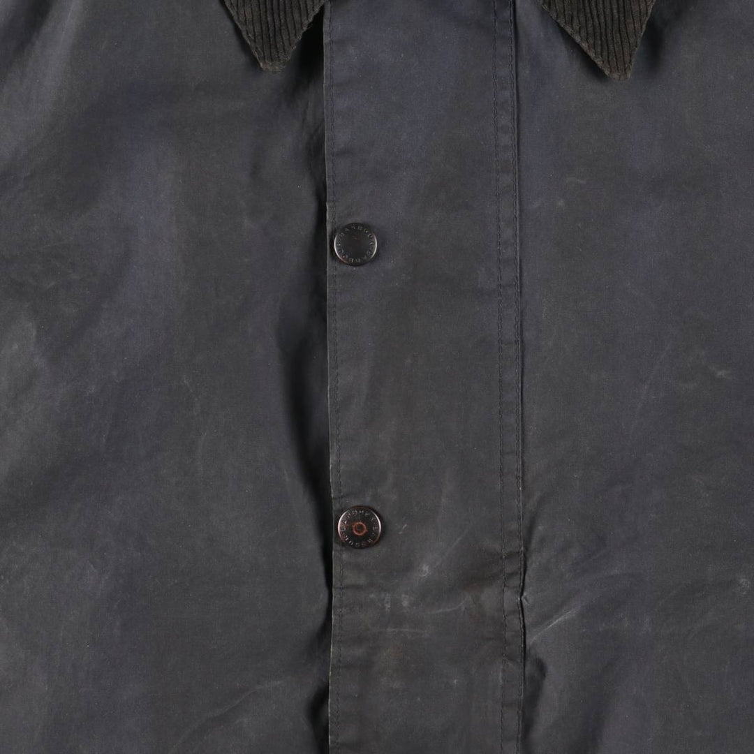 1980'S Barbour Beaufort 3 Warrant Oiled Hunting Jacket, Made in England, C40, Men's Size M cotton navy blue type Vintage Second Hand