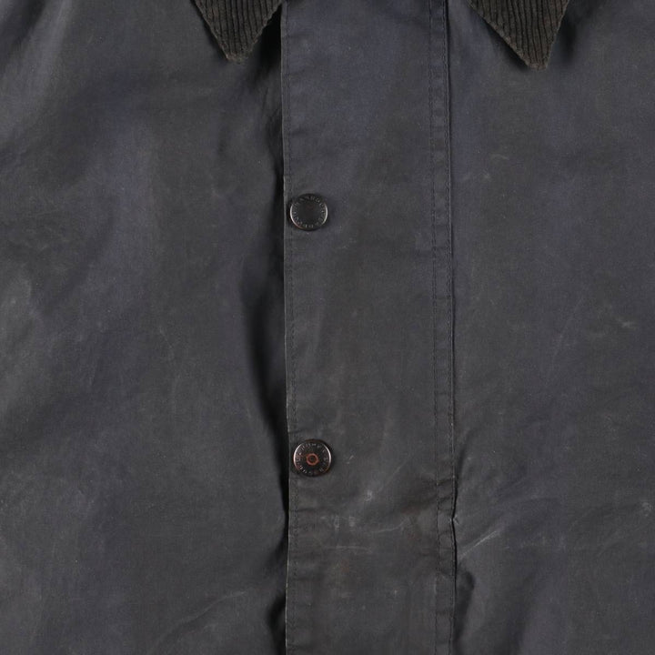 1980'S Barbour Beaufort 3 Warrant Oiled Hunting Jacket, Made in England, C40, Men's Size M cotton navy blue type Vintage Second Hand