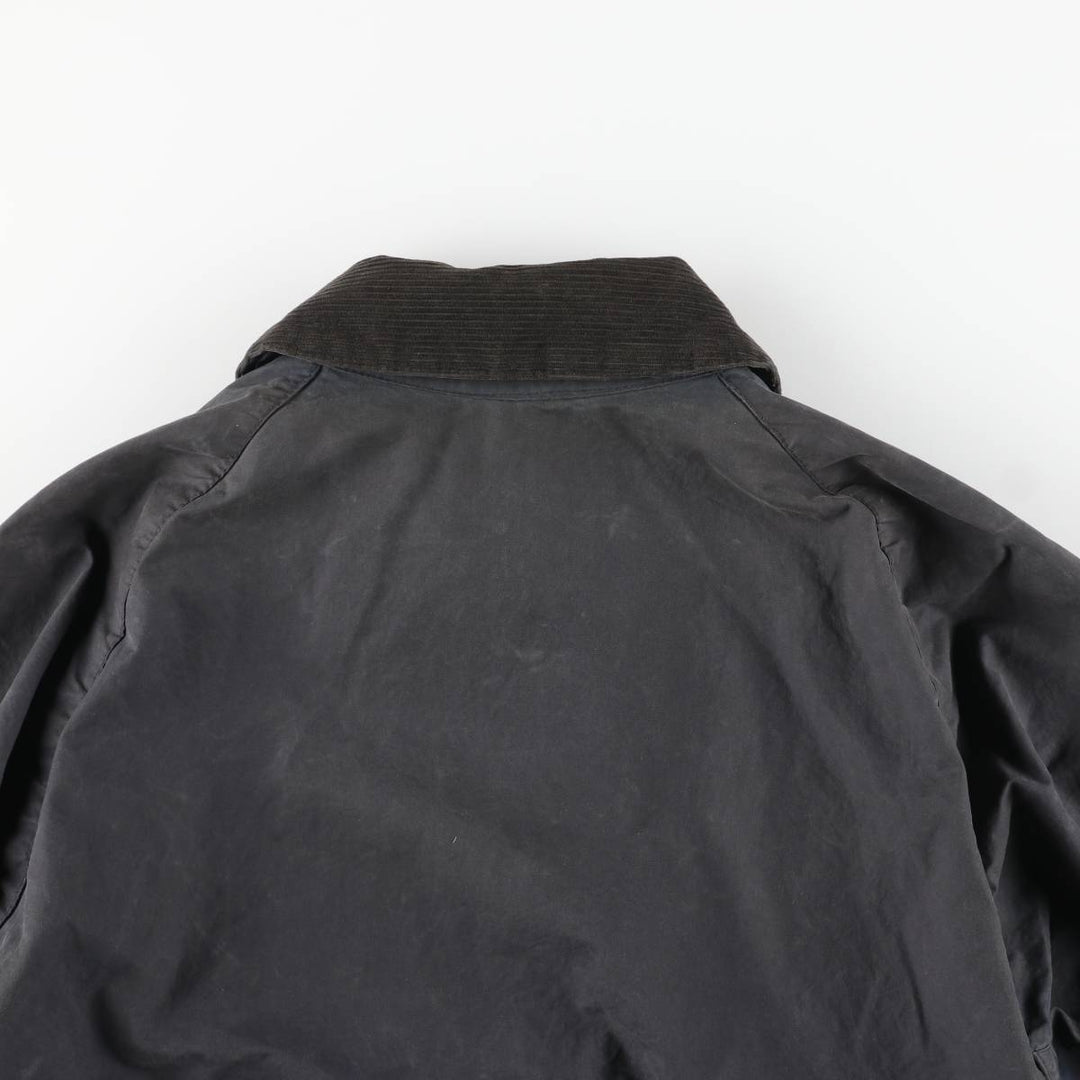 1980'S Barbour Beaufort 3 Warrant Oiled Hunting Jacket, Made in England, C40, Men's Size M cotton navy blue type Vintage Second Hand