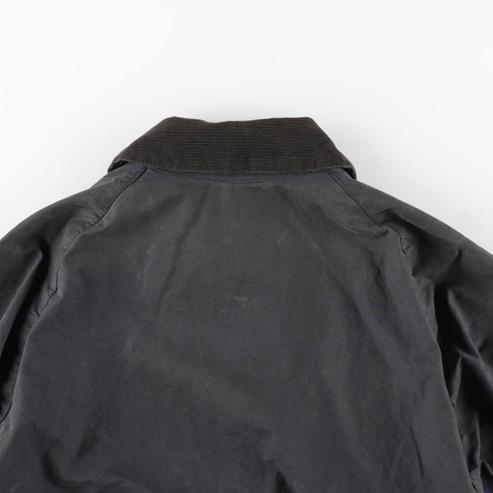 1980'S Barbour Beaufort 3 Warrant Oiled Hunting Jacket, Made in England, C40, Men's Size M cotton navy blue type Vintage Second Hand