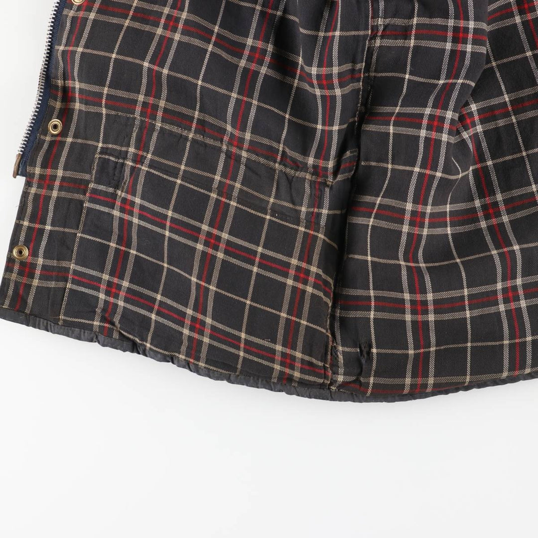 1980'S Barbour Beaufort 3 Warrant Oiled Hunting Jacket, Made in England, C40, Men's Size M cotton navy blue type Vintage Second Hand