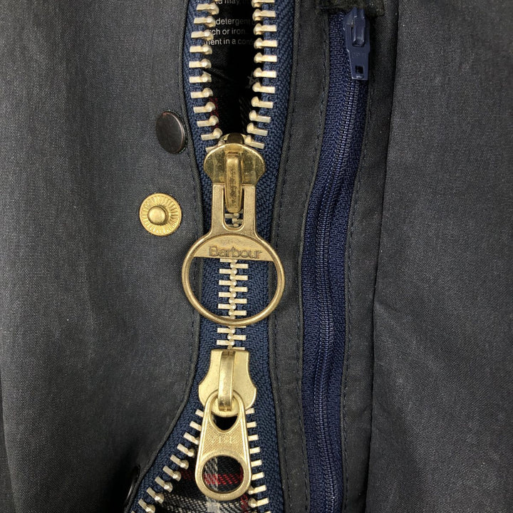 80s-90'S Barbour BEAUFORT 3 Warrant Oiled Hunting Jacket, Made in England, C46, Men's XL cotton navy blue type Vintage Second Hand