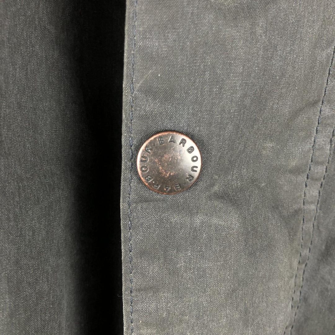 80s-90'S Barbour BEAUFORT 3 Warrant Oiled Hunting Jacket, Made in England, C46, Men's XL cotton navy blue type Vintage Second Hand