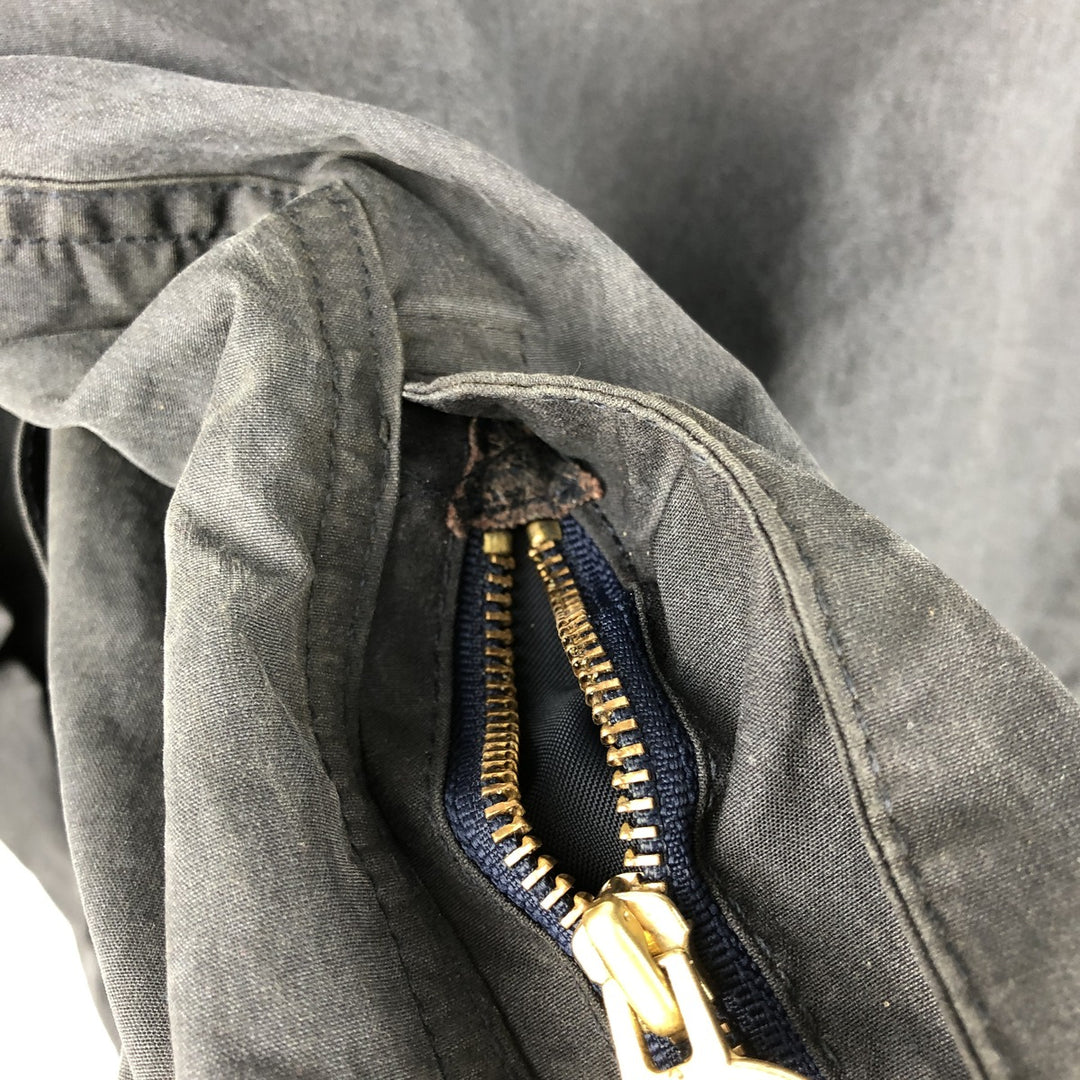 80s-90'S Barbour BEAUFORT 3 Warrant Oiled Hunting Jacket, Made in England, C46, Men's XL cotton navy blue type Vintage Second Hand