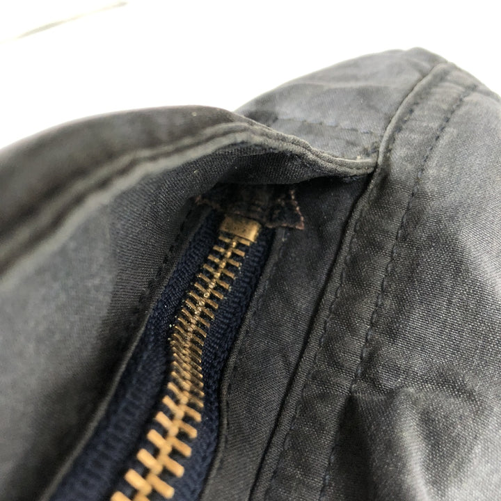 80s-90'S Barbour BEAUFORT 3 Warrant Oiled Hunting Jacket, Made in England, C46, Men's XL cotton navy blue type Vintage Second Hand