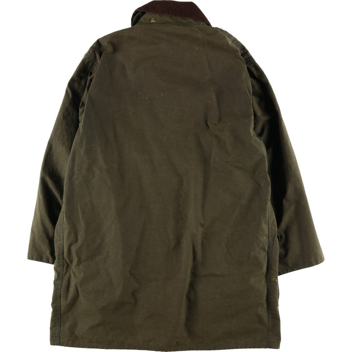 Vintage 1980'S Barbour BORDER 2 Warrant waxed cotton oiled jacket, made in England, size M. cotton Khaki type Vintage Second Hand