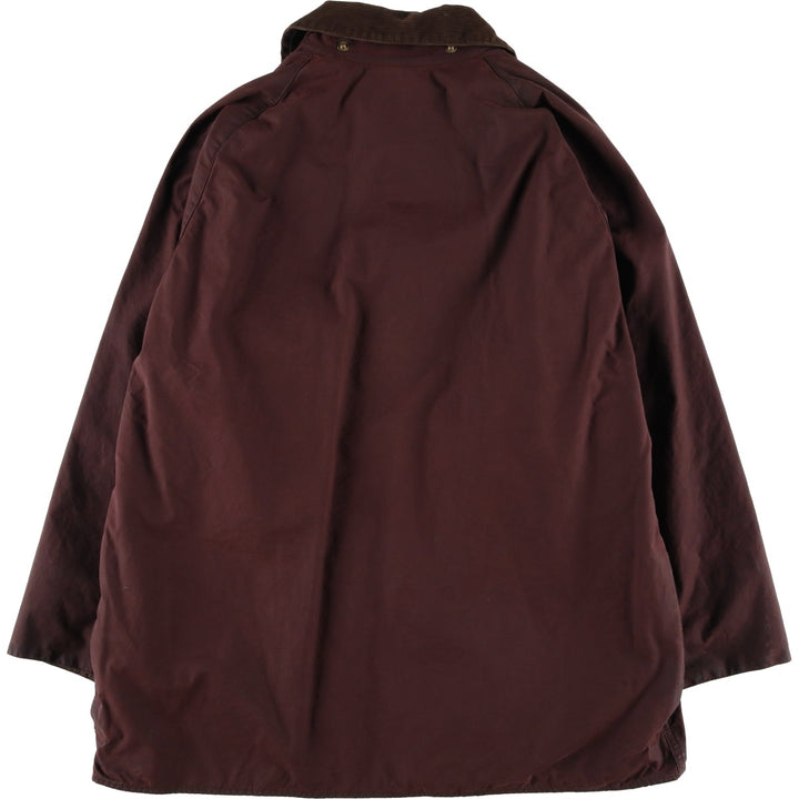 80s-90'S Barbour Beaufort Old 3 Warrant Badged Oiled Hunting Jacket C46 Men's XL cotton brown type Vintage Second Hand