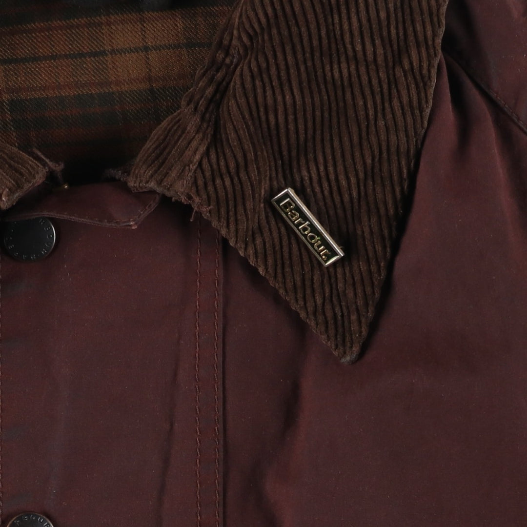 80s-90'S Barbour Beaufort Old 3 Warrant Badged Oiled Hunting Jacket C46 Men's XL cotton brown type Vintage Second Hand