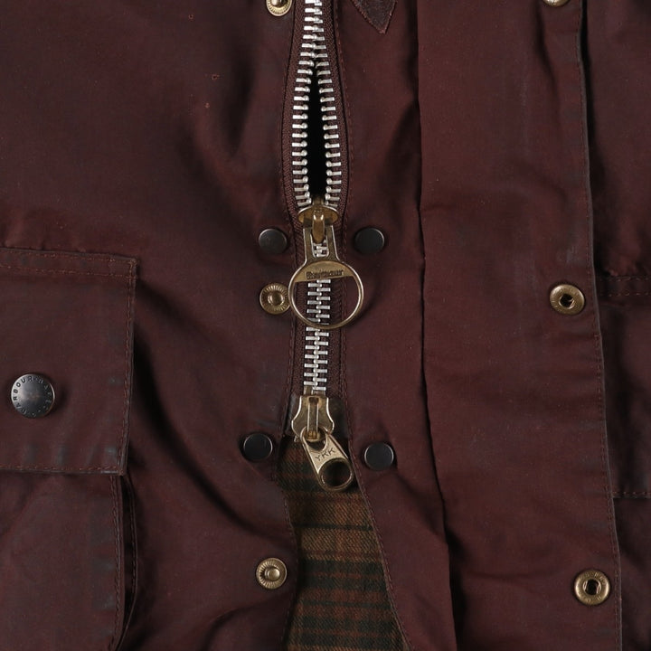80s-90'S Barbour Beaufort Old 3 Warrant Badged Oiled Hunting Jacket C46 Men's XL cotton brown type Vintage Second Hand