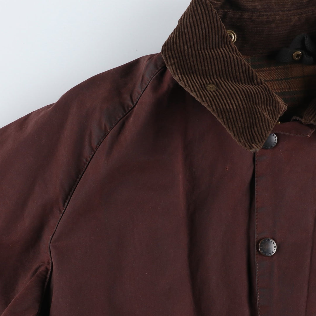 80s-90'S Barbour Beaufort Old 3 Warrant Badged Oiled Hunting Jacket C46 Men's XL cotton brown type Vintage Second Hand