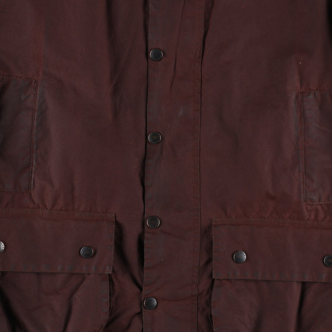80s-90'S Barbour Beaufort Old 3 Warrant Badged Oiled Hunting Jacket C46 Men's XL cotton brown type Vintage Second Hand