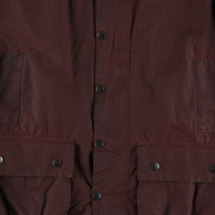 80s-90'S Barbour Beaufort Old 3 Warrant Badged Oiled Hunting Jacket C46 Men's XL cotton brown type Vintage Second Hand
