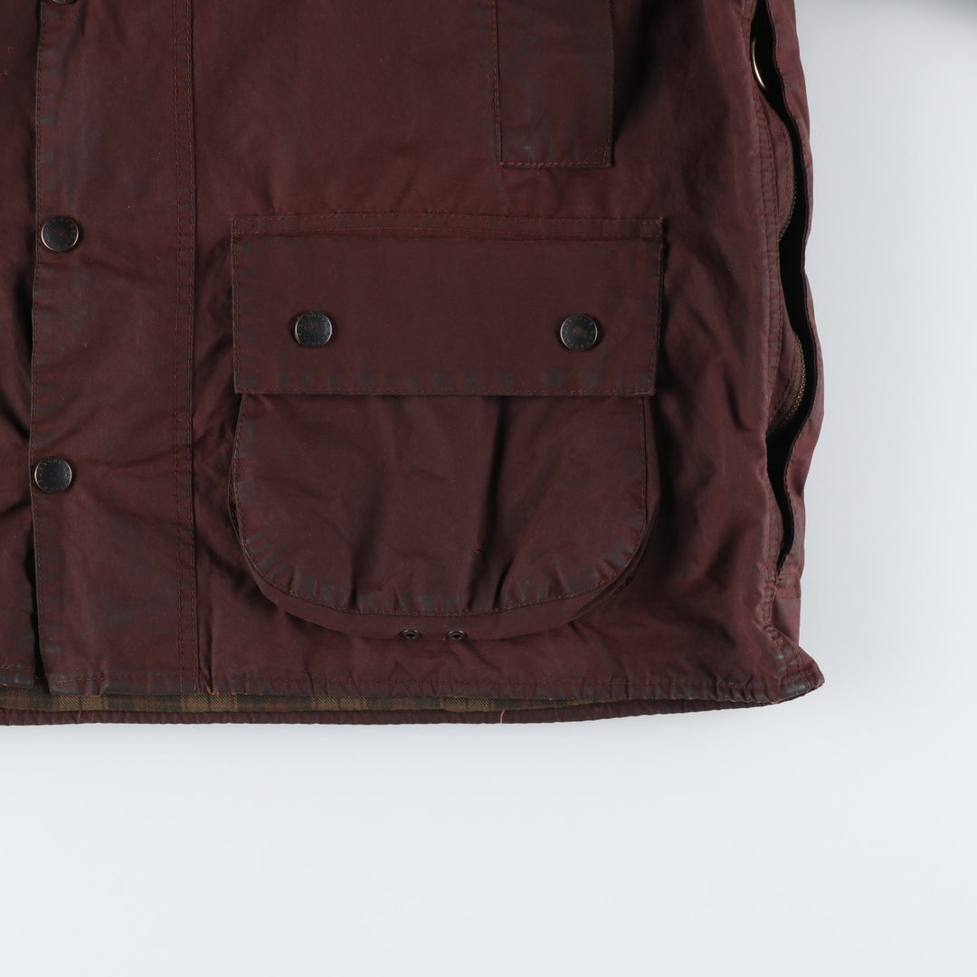 80s-90'S Barbour Beaufort Old 3 Warrant Badged Oiled Hunting Jacket C46 Men's XL cotton brown type Vintage Second Hand