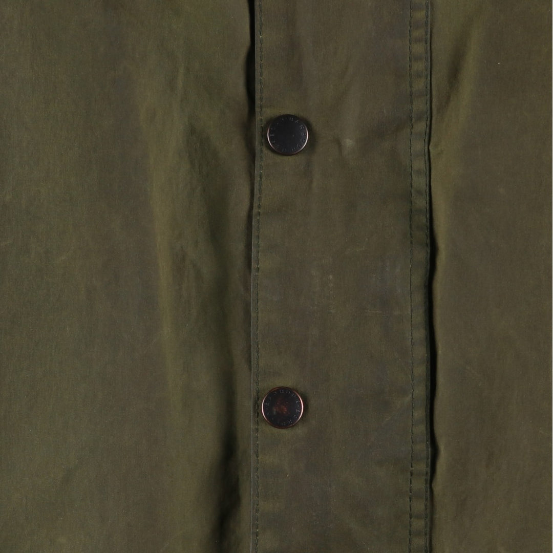 80s-90'S Barbour Beaufort Old 3 Warrant Oiled Hunting Jacket Made in England C46 Men's XL equivalent Vintage cotton Khaki type Vintage Second Hand