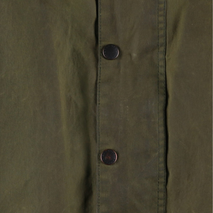 80s-90'S Barbour Beaufort Old 3 Warrant Oiled Hunting Jacket Made in England C46 Men's XL equivalent Vintage cotton Khaki type Vintage Second Hand