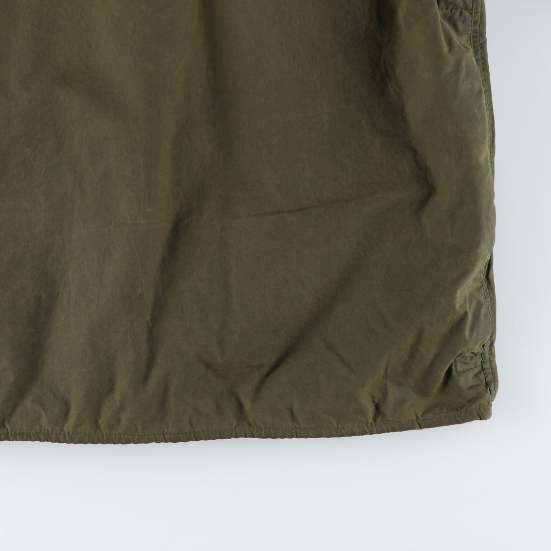 80s-90'S Barbour Beaufort Old 3 Warrant Oiled Hunting Jacket Made in England C46 Men's XL equivalent Vintage cotton Khaki type Vintage Second Hand