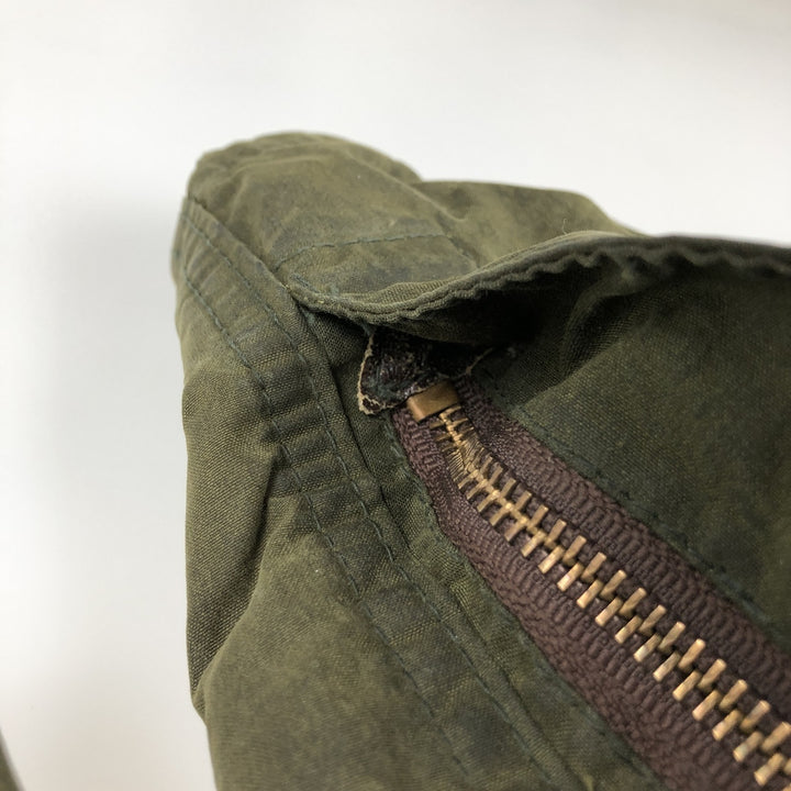 90'S Barbour BEAUFORT Beaufort Old 3 Warrant Oiled Hunting Jacket Made in England Men's XL cotton Khaki type Vintage Second Hand