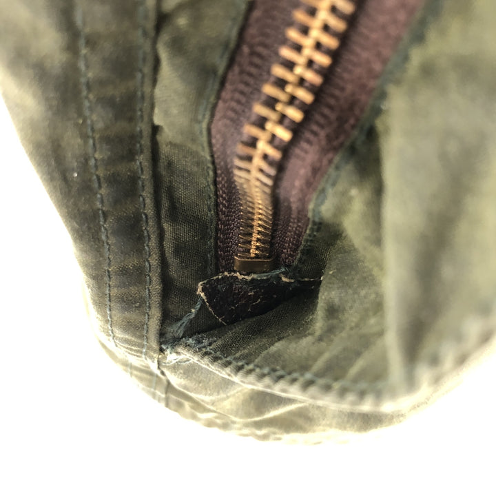 90'S Barbour BEAUFORT Beaufort Old 3 Warrant Oiled Hunting Jacket Made in England Men's XL cotton Khaki type Vintage Second Hand