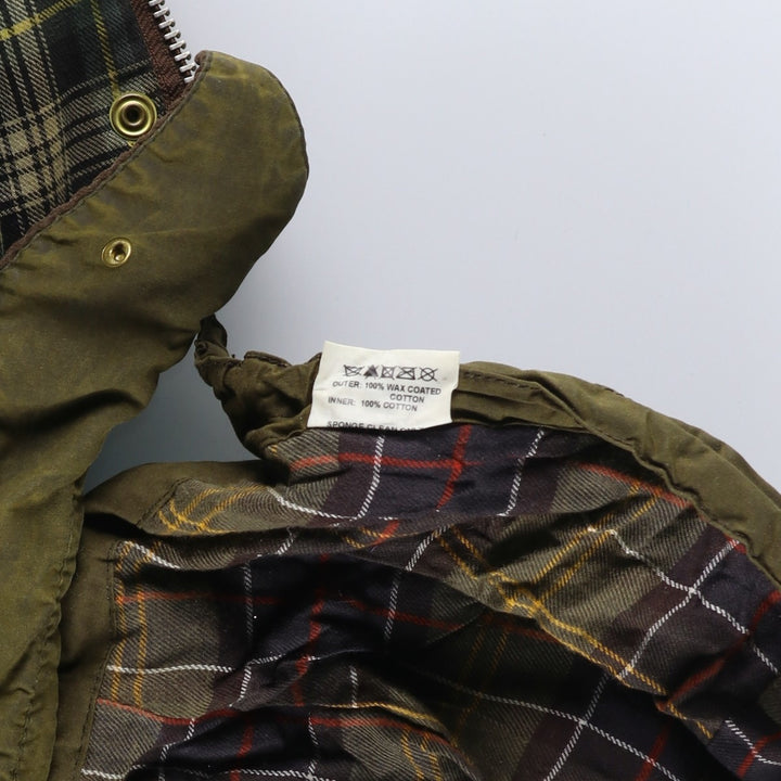 Vintage 1980s-1990'S Barbour Beaufort 3 Warrant Hooded Oiled Hunting Jacket, Men's Size XL unclear Khaki type Vintage Second Hand
