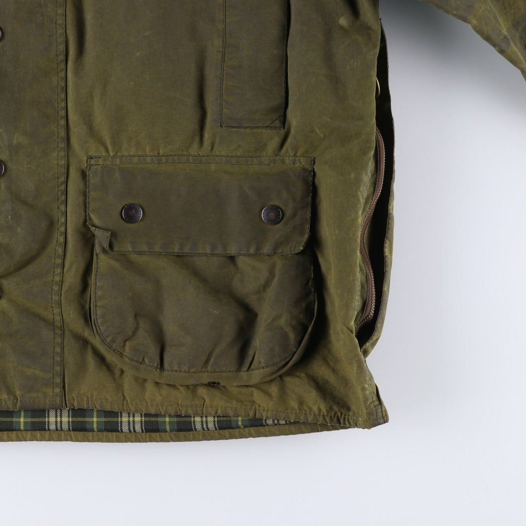 Vintage 1980s-1990'S Barbour Beaufort 3 Warrant Hooded Oiled Hunting Jacket, Men's Size XL unclear Khaki type Vintage Second Hand