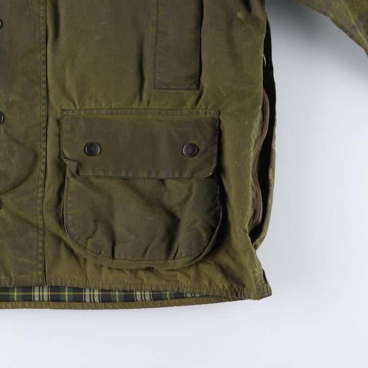 Vintage 1980s-1990'S Barbour Beaufort 3 Warrant Hooded Oiled Hunting Jacket, Men's Size XL unclear Khaki type Vintage Second Hand