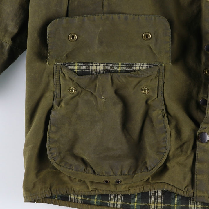 Vintage 1980s-1990'S Barbour Beaufort 3 Warrant Hooded Oiled Hunting Jacket, Men's Size XL unclear Khaki type Vintage Second Hand