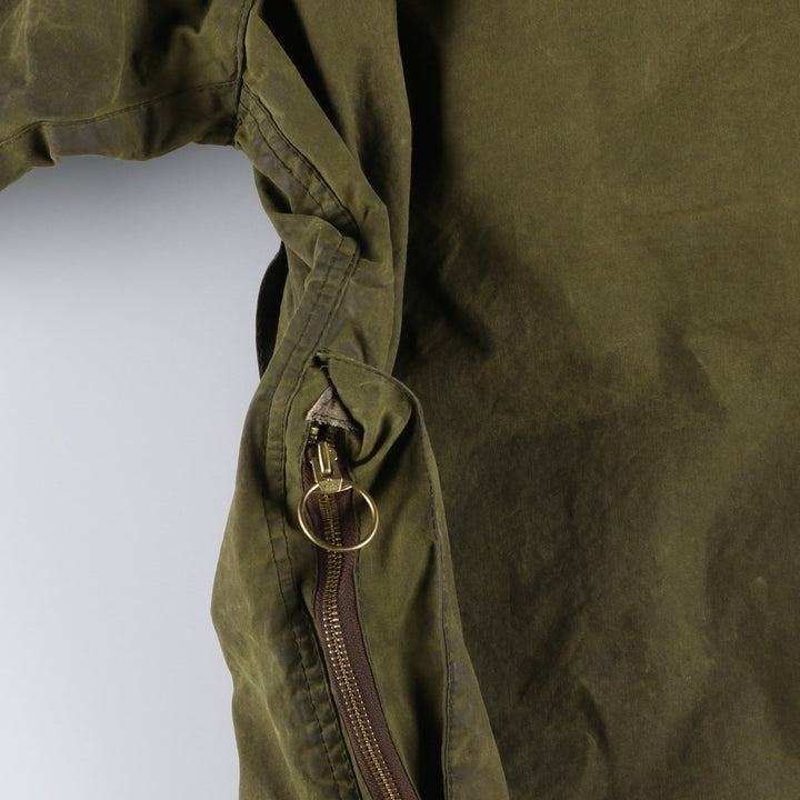 Vintage 1980s-1990'S Barbour Beaufort 3 Warrant Hooded Oiled Hunting Jacket, Men's Size XL unclear Khaki type Vintage Second Hand