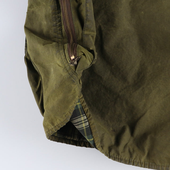 Vintage 1980s-1990'S Barbour Beaufort 3 Warrant Hooded Oiled Hunting Jacket, Men's Size XL unclear Khaki type Vintage Second Hand