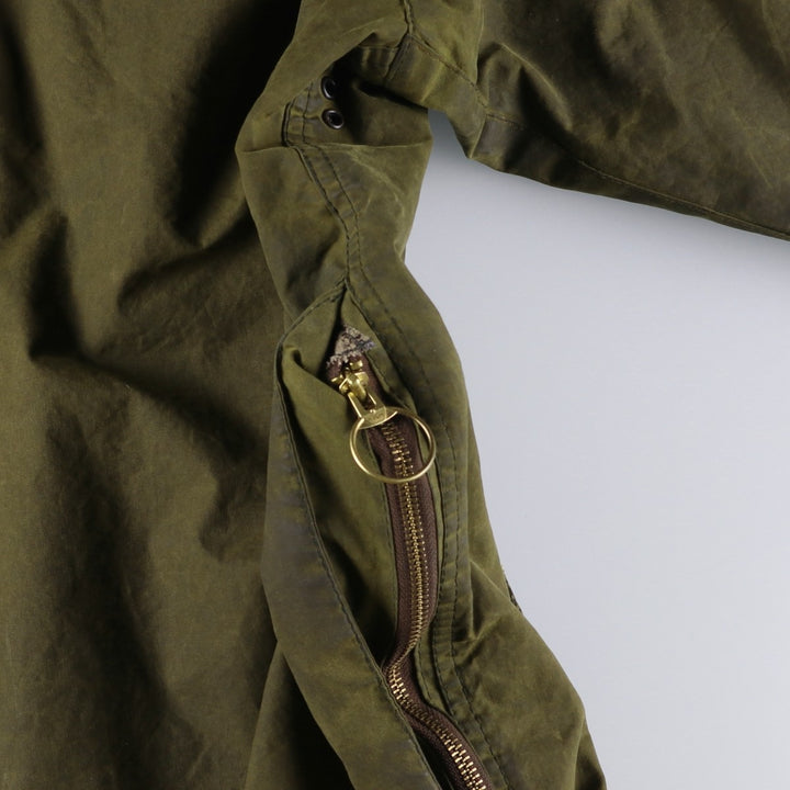 Vintage 1980s-1990'S Barbour Beaufort 3 Warrant Hooded Oiled Hunting Jacket, Men's Size XL unclear Khaki type Vintage Second Hand