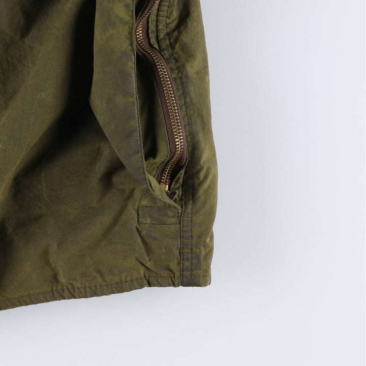Vintage 1980s-1990'S Barbour Beaufort 3 Warrant Hooded Oiled Hunting Jacket, Men's Size XL unclear Khaki type Vintage Second Hand