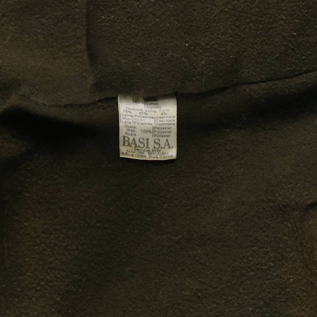 Lacoste Check Pattern Padded Waxed Cotton Oiled Jacket, Made in Spain, Men's Size XL cotton Khaki type Vintage Second Hand
