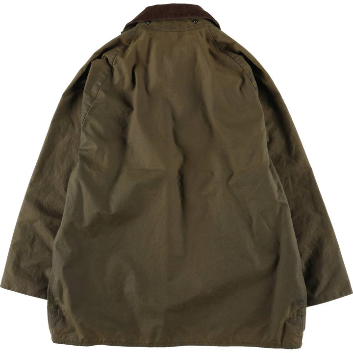 2000'S Barbour Beaufort 3 Warrant Oiled Hunting Jacket, Made in England, C44, Men's Size L Waxed cotton Khaki type Vintage Second Hand