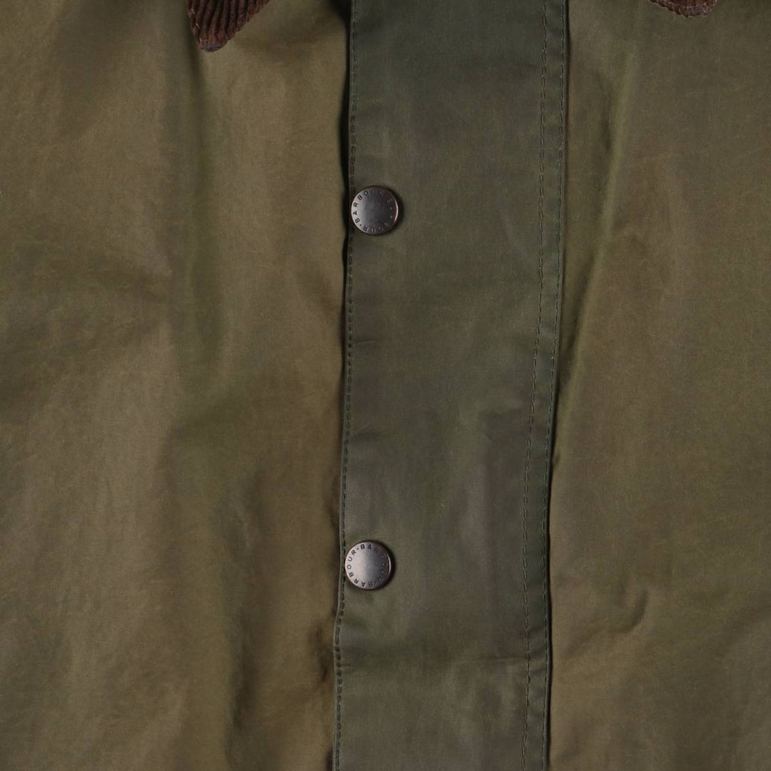 2000'S Barbour Beaufort 3 Warrant Oiled Hunting Jacket, Made in England, C44, Men's Size L Waxed cotton Khaki type Vintage Second Hand